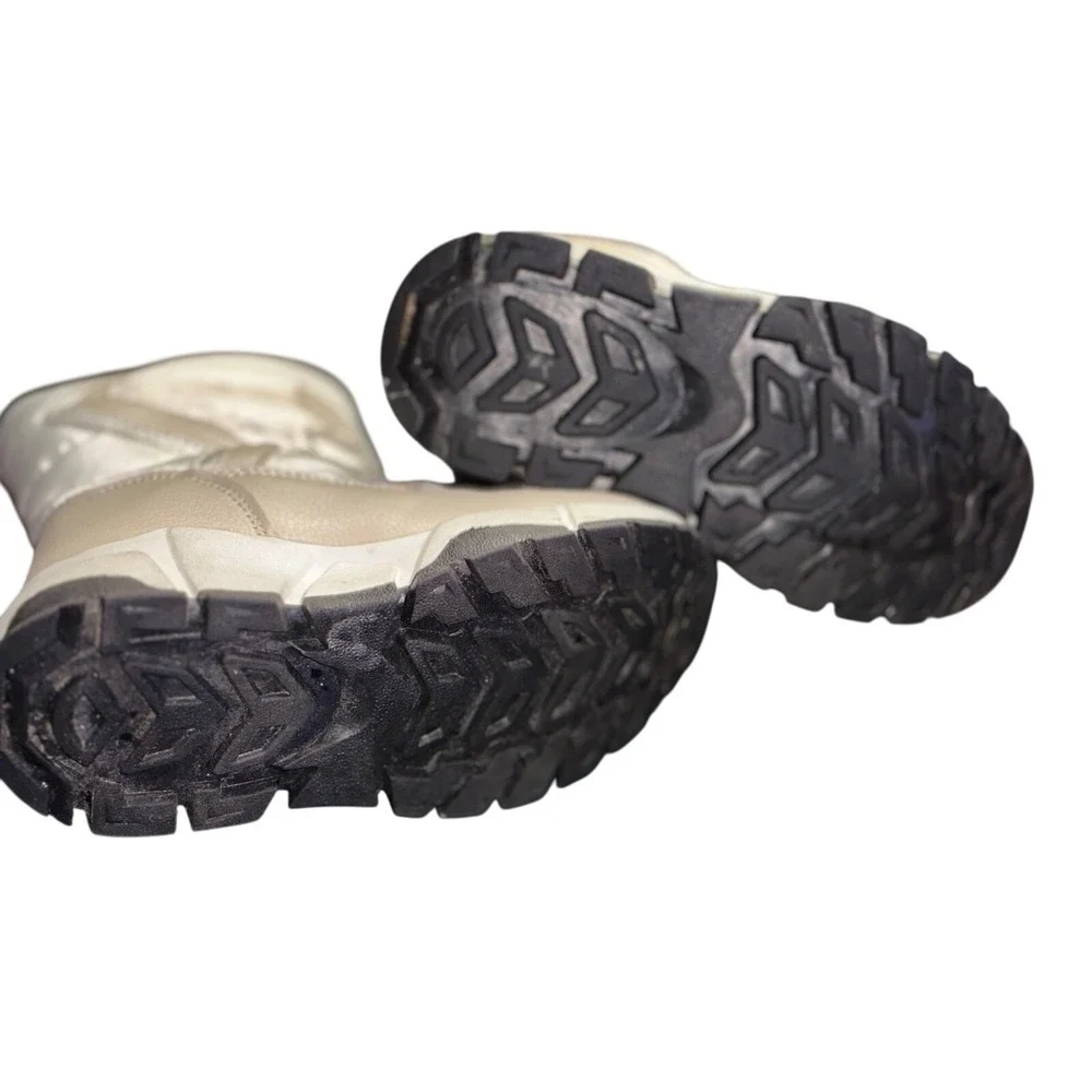 HobiBear‎ Snow Boots Cream White Waterproof  velcro Size 10.5-11.5 toddler